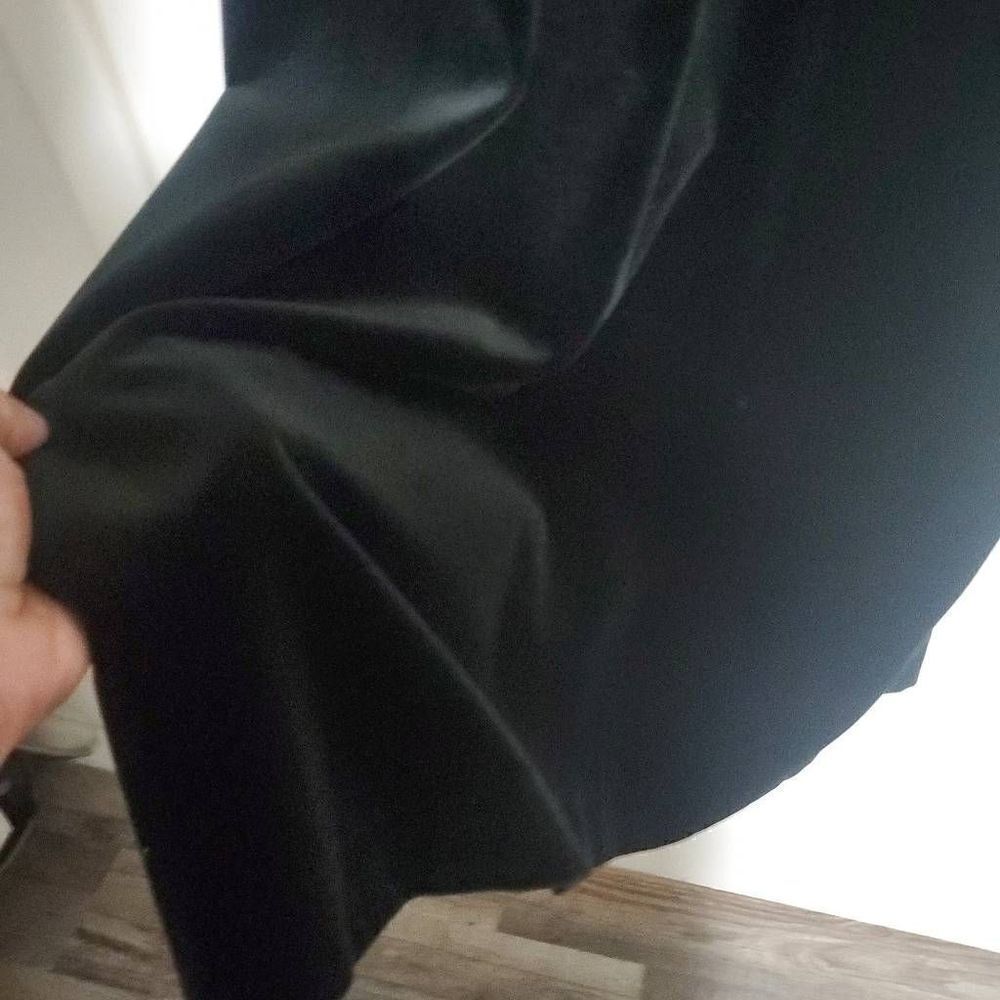 JS Collections Vtg Black Velvet Evening Coat Size Small - Picture 6 of 12